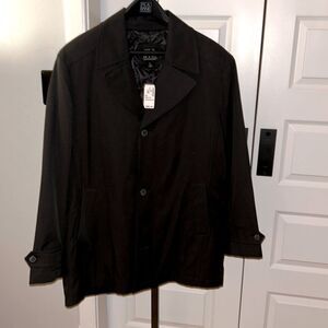 New Jos. A. Banks executive collection classic black trench coat size XL